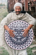 Huge "Shaman Smile" Drum 28'', spiritual shamanic instrument, sound healing tool