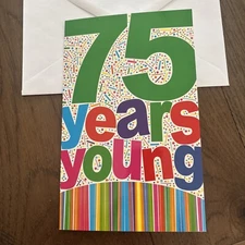 75th Birthday 75 Years Old Enjoy Year 5”x7.75” Stockwell Greeting Card