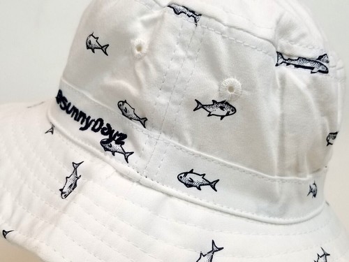 Sunny Dayz Baby/Toddler Floppy Fish Reversible Sun Hat w Adjustable Chin Strap - Picture 3 of 8