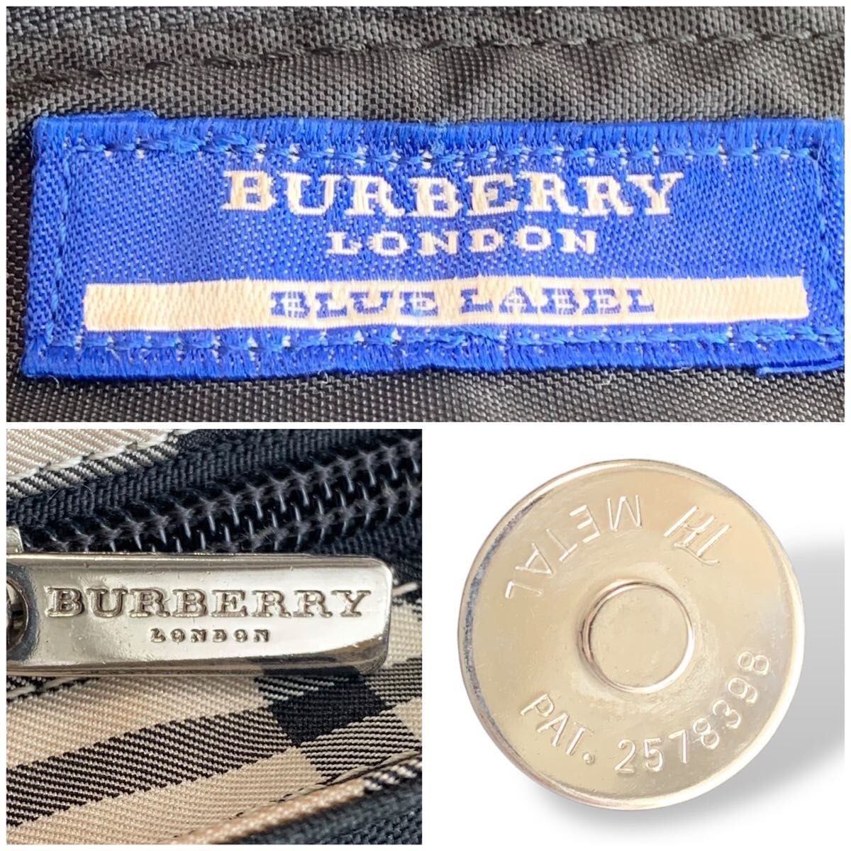 Burberry Blue Label Mini Tote Handbag NovaCheck canvas compact