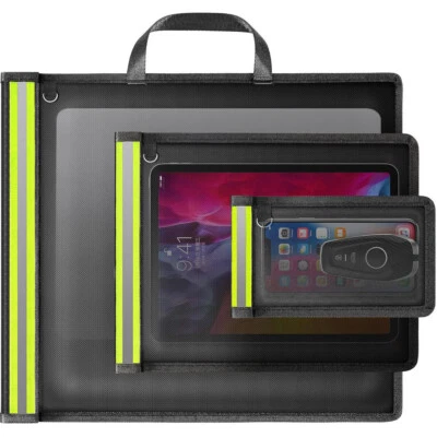  3x/set Faraday Bags Phones EMP Proof Laptops Tablets Car Key Fob Protector Bag - Image 1 of 4