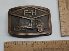 E-H - trucking - tj SPECIALTIES - CASPER, WYO. - belt BUCKLE - listing 7389