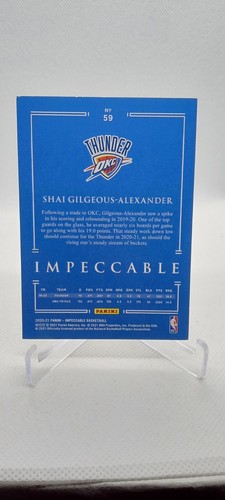 2020-21 Panini Impeccable, Gold #’d /60, Shai Gilgeous-Alexander #59 - Picture 2 of 2