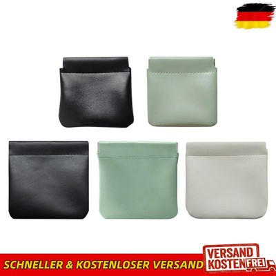 PU Leather Purse Small Makeup Pouch Self-Closing Large Capacity for Home Trave