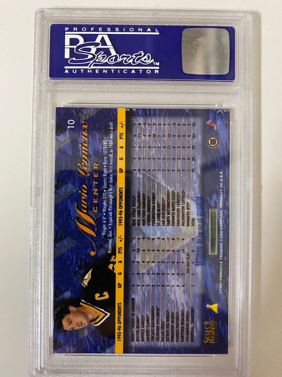 1996-97 Select Certified Mirror Blue Mario Lemieux Very Rare PSA 9