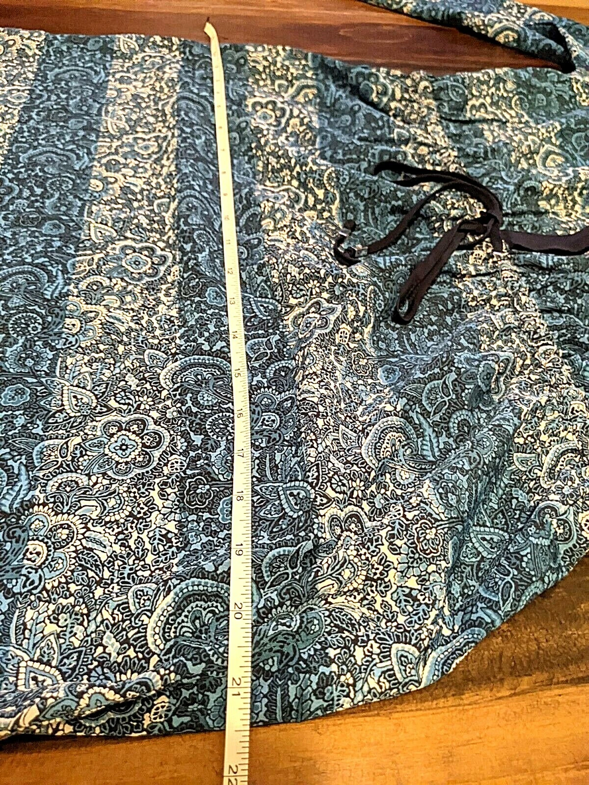 Abito MICHAEL KORS blu paisley con coulisse in vita accenti metallizzati taglia 8