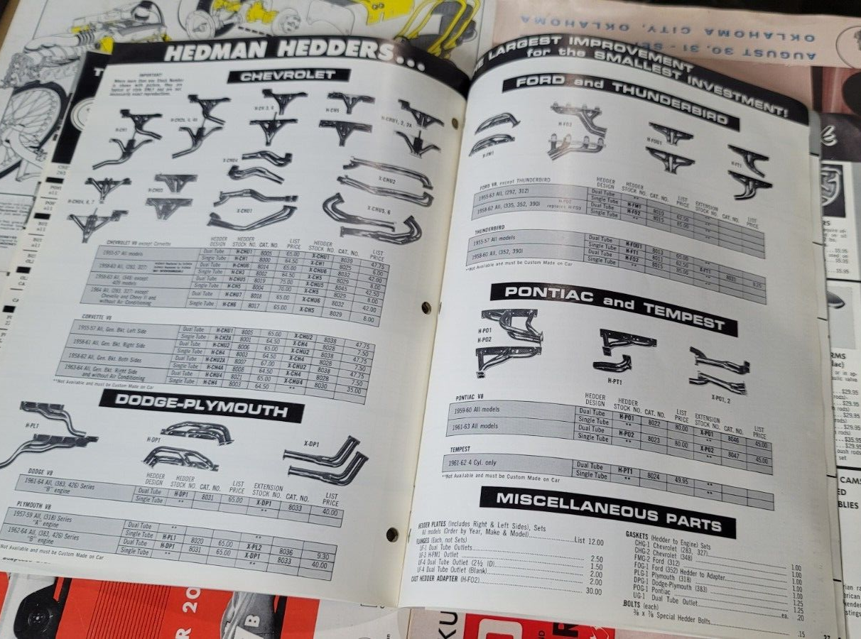 Original Vintage 1964 Hot Rod Parts Catalog EDELBROCK Drag Racing NHRA