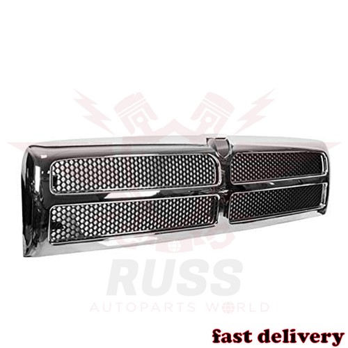 New Front Grille Chrome Frame Fits 1994-2002 Dodge Ram 2500 Pickup CH1200178 - Picture 4 of 5