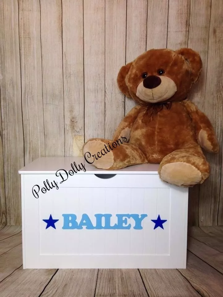 Large Personalised Wooden Toy Box