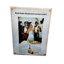 1976 Almaden Vineyards Woman Men Original Print Ad vintage 1970s