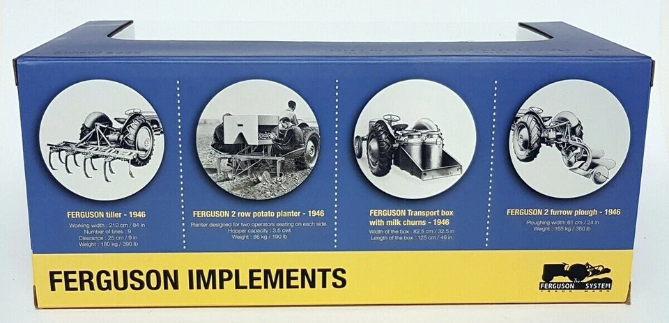 UH 1/32 Scale Ferguson Implements Tiller Potato Planter Transport Box & Plough - Image 4 of 4
