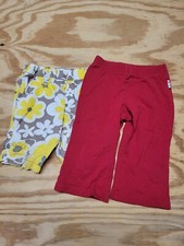 Lot 2 Kids Little Girls Pants Size 12 months Mix Brand Multicolor