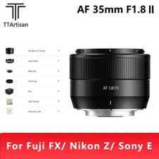 US TTArtisan AF 35mm F1.8 II Auto Focus Upgraded Version Lens Fr Fuji Sony Nikon