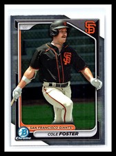 🔥 COLE FOSTER 2024 BOWMAN CHROME PROSPECTS RC # 83