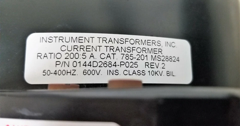 Transformador de corriente de conmutador de media tensión GE modelo 785-201 [E3FL] Foto 3 de 4