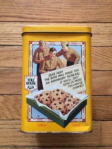 Vintage Original Nestle Toll House Keksdose Gelb Sammler Blechdose Mit  Rezept | Ebay