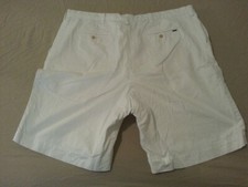 Mens Polo Ralph Lauren Khaki Shorts 42 White Cotton Chino 46