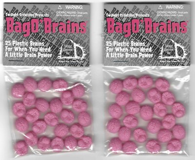 【braindead】未開封Young Living フランキンセンス15 2 Bag O' Brains 50 Small Plastic Brain Markers Zombie Dice Zombies