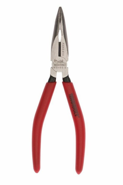 Teng Tools MB463-6 - 160mm Mega Bite Bent Long Nose Pliers (Vinyl Grip)
