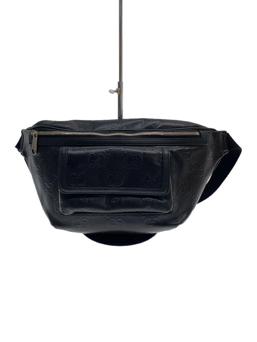 GUCCI sac ceinture taille GG cuir gaufré noir occasion