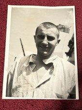 Nice WWII Press Photo: Wounded American From Normandy