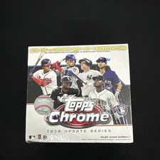 Topps Chrome 2020 Update Series Major League Baseball Mega Box - White (28...