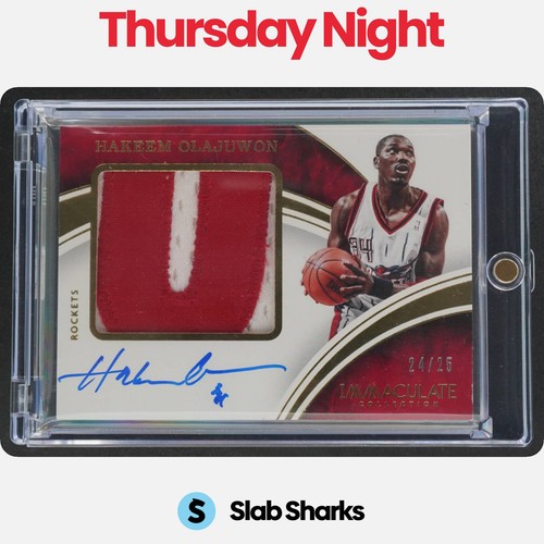 2015 PANINI IMMACULATE COLLECTION HAKEEM OLAJUWON PREMIUM PATCH AUTO /25