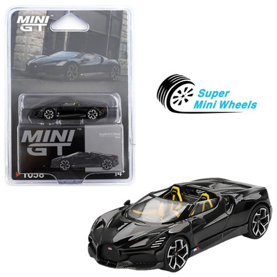 #ad Mini GT 1:64 Bugatti W16 Mistral Black #1058 $17.99
