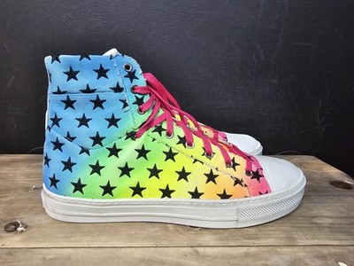 Amiri Sunset Rainbow Star High Top Sneakers Size 45 Fits Mens 12 Steal Price  