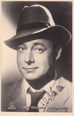 Heinz Rühmann original autograph on FBZ card