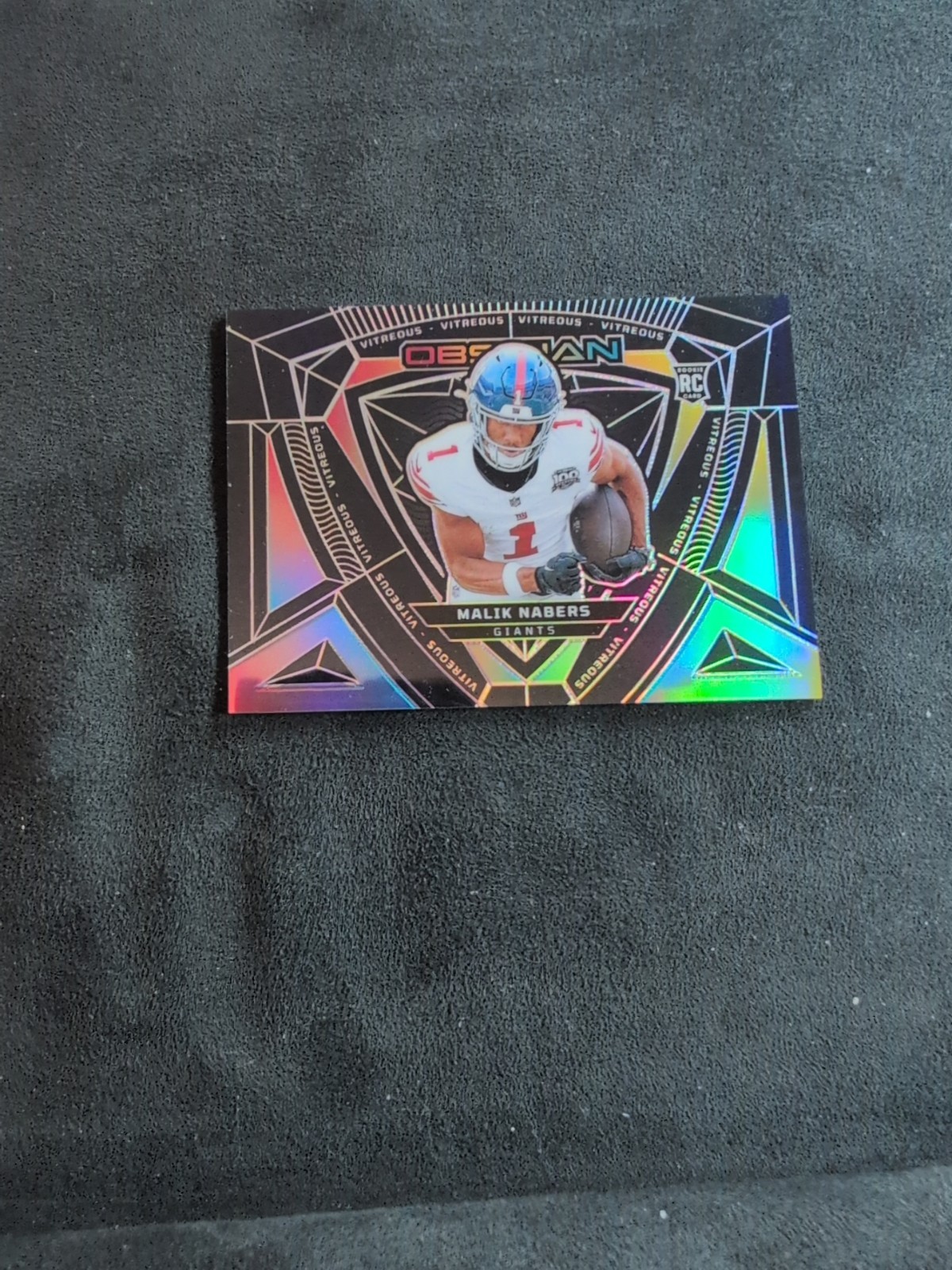 2024 Panini Obsidian Malik Nabers Vitreous #6 Rookie( RC ) Case hit