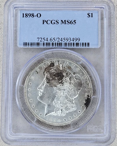 1898-O Morgan Silver Dollar PCGS MS 65 US Mint $1 New Orleans