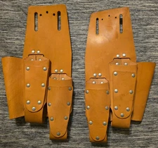 2 American Trademan? Pocket Top Grain Leather Lineman's Tool Holder Pouch