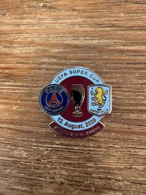 UEFA Super Cup Finale 2026 Spieltag Pin Anstecker Paris Saint-Germain vs Aston Villa