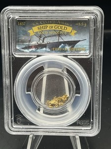 1857 S.S. Central America Shipwreck Gold Nugget 1.5 Grams Eureka Evans Signed #1