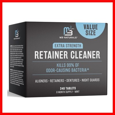 M3 Extra Strength Dental Appliance Cleaning Tablets   Odor, Stain & Plaque Re...