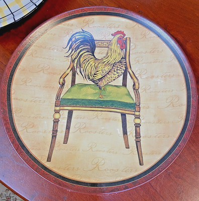 Country Charm Rooster 12'' Decorative Plate Broken Sisters Design / Hobby Lobby