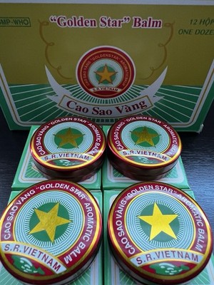  4er x 10 gram Original Vietnamesiche Balsam Golden Star 3/11/2028