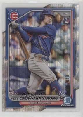 2024 Bowman Chrome Wave Refractor 70/100 Pete Crow-Armstrong #45 Rookie RC 2o7