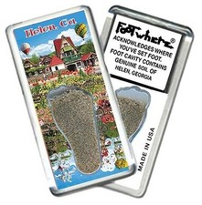 FootWhere Helen, GA "FootWhere" Souvenir Fridge Magnet. Made in USA