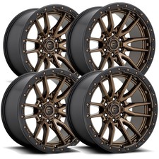 Set Of 4 Fuel D681 Rebel 6 17x9 6x135 -12mm Bronze Wheels Rims 17 Inch