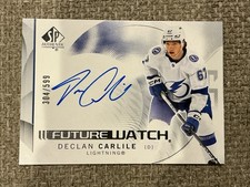 Declan Carlile 2024-25 UD SP Authentic Future Watch Horizontal Auto /599 🔥🔥