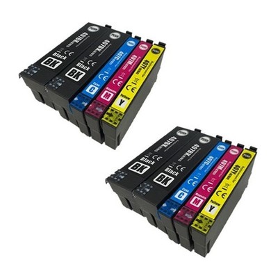 2 Sets + 2 EXTRA schwarze Tintenpatronen kompatibel mit Epson 407 / 407XL Tastatur