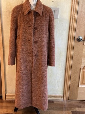 WARM COZY 60% WOOL ALPACA MOHAIR COAT CAMEL/RED BY ADA PARINI ITALY SZ42)(US-8)