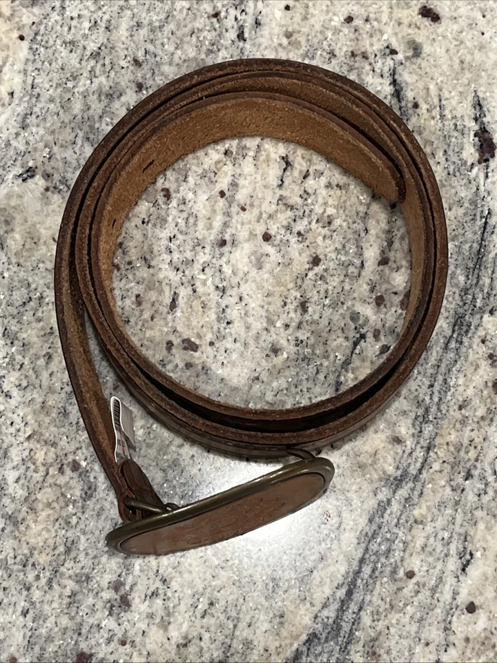 Vintage American Eagle Outfitters Women Small S Belt Brown Leather Buckle 1.5” W - Image 3 of 4