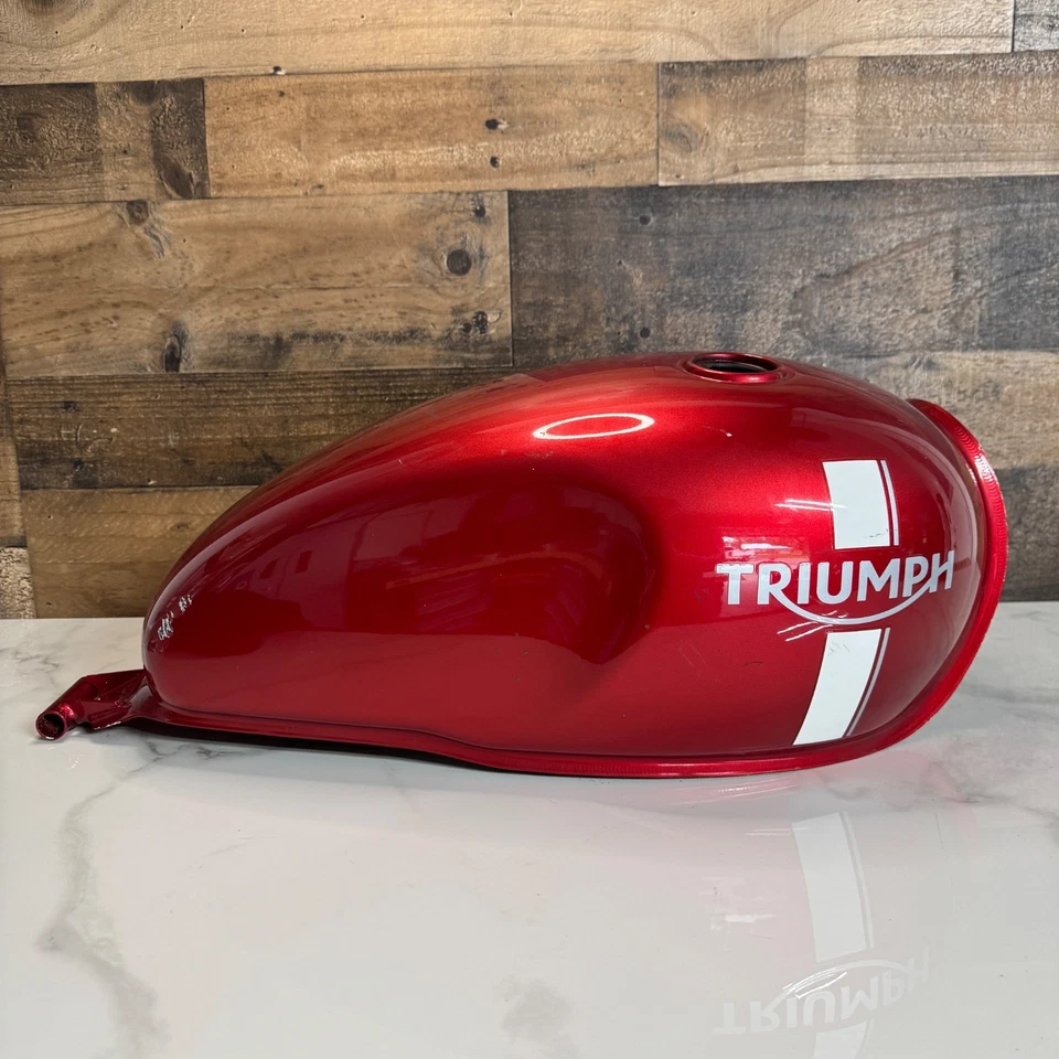 🔥 2016 16-17 Triumph Bonneville Street doble tanque de gasolina depósito de pila de combustible Foto 2 de 4
