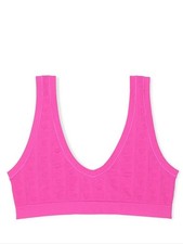 VS Pink Bralette Seamless Plunge Bralette Sz Small NWT