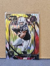 2024 Panini Select - Club Level Alexander Mattison #204 Red & Yellow Shock Prizm