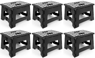 SIX Bulk Kikkerland NEW Rhino II Short Step Stools, Folding Folds flat, portable