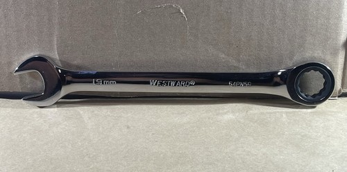 Westward Ratcheting 19mm 12 point Combination Wrench 54PN59, Fully Polished